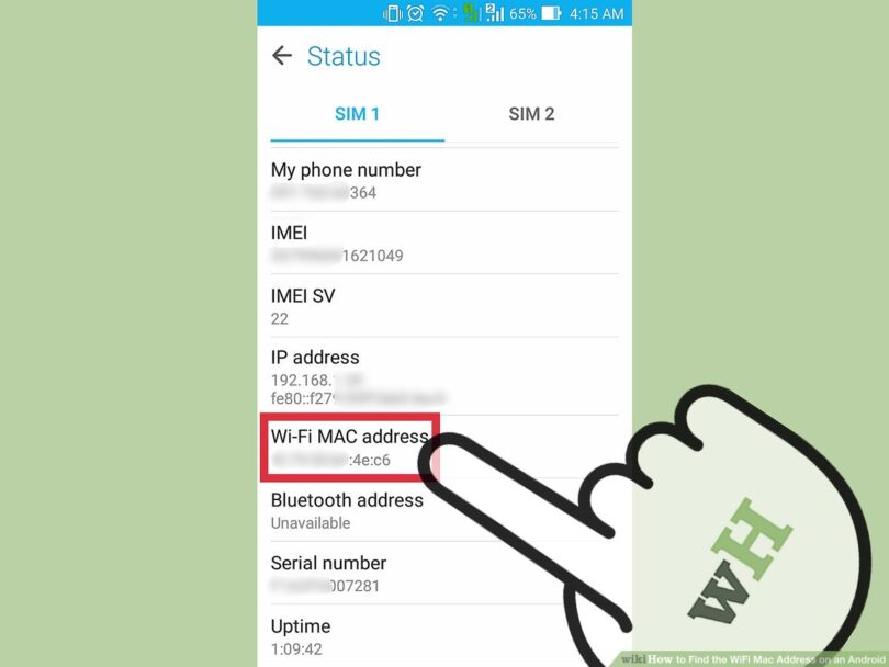 Mac Address on an Android Step